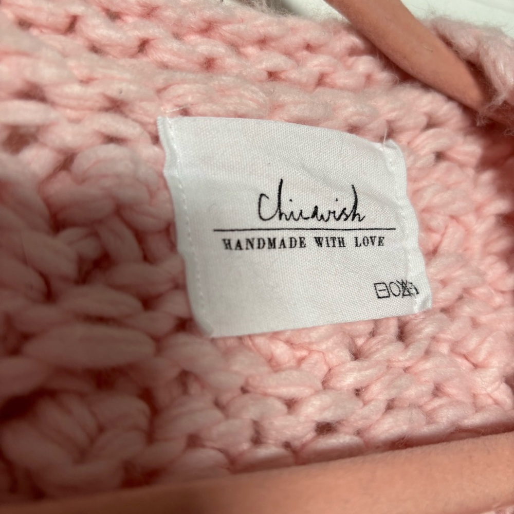 Chicwish Pink Knit Your Love Cardigan - Picture 2 of 10
